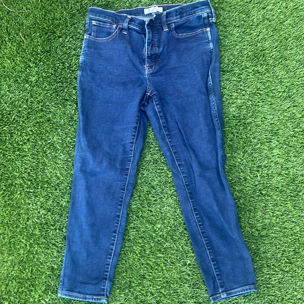 Dark blue Madewell jeans medium rise